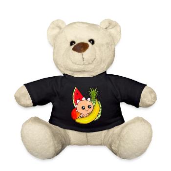 Sommer Früchte Obst Drachenfrucht Frucht Speise - Teddy - Schwarz - Vorne