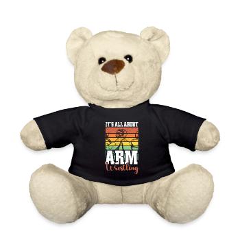 Arm Wrestling Armwrestling Arm Wrestler - Teddy Bear - black - Front