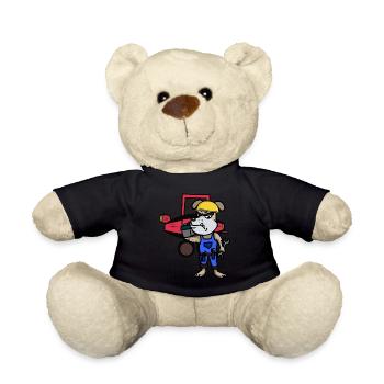 Dog Workshop Car Repair Profession Job - Teddy Bear - black - Front