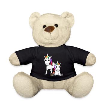 Unicorn Unicorns Mythical Creatures Mythical Creatures Child - Teddy Bear - black - Front