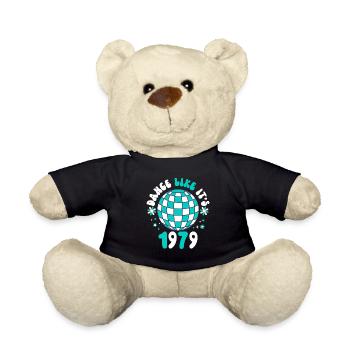Disco Groovy Hippie 70s 80er Vintage Siebziger - Teddy - Schwarz - Vorne