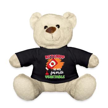 KETCHUP IST MEIN LIEBLINGS GEMÜSE Lustiges - Teddy - Schwarz - Vorne