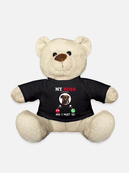Boxer allemand MY IS CALLING I MUST GO - Nounours - noir
