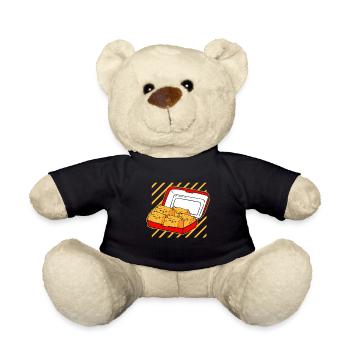 Kitten Nuggets Cute Fast Food Cat Food - Teddy Bear - black - Front