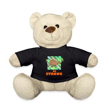 Sei stark Dino Stegosaurus Jungs Cool Dinosaurier - Teddy - Schwarz - Vorne