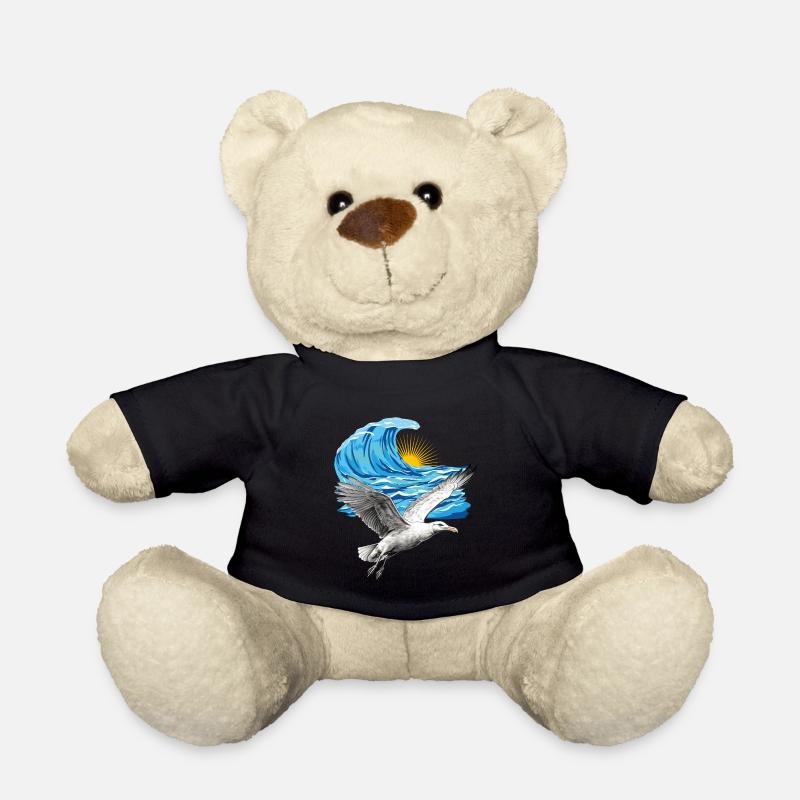 Möwen Möwe Meer Sonne Ozean Küste - Teddy - Schwarz