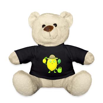 Zitrone Lemon Retro Vintage Zitronen Gärtner - Teddy - Schwarz - Vorne