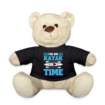 Lustiges Kajakfahren Kajakfahrer - Teddy - Schwarz - Vorne