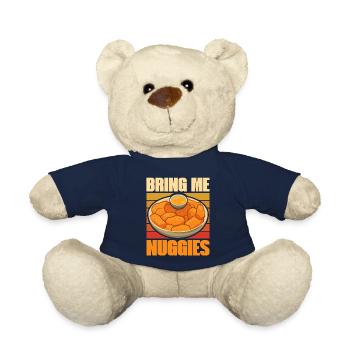 Hühnernuggets Lustiger Fastfood Nugget Liebhaber - Teddy - French Navy - Vorne