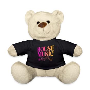 House Music, EDM, Rave, DJ, Electro, Deep House, Lover - Teddy Bear - black - Front