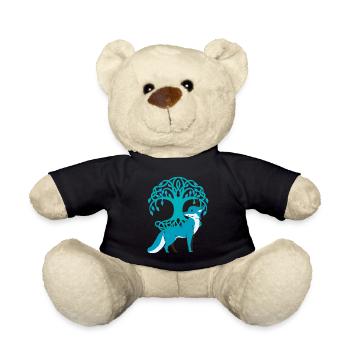 Fuchs Füchse Natur Märchen Wald Natur Baum - Teddy - Schwarz - Vorne