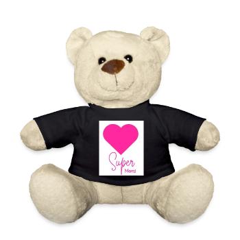 Super Mom - Teddy - Schwarz - Vorne