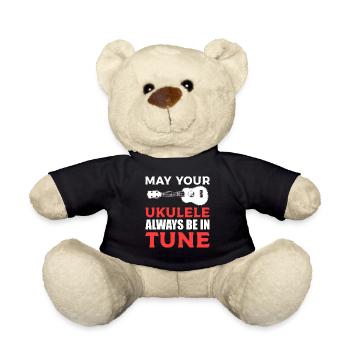 Lustiger Ukelele-Spieler Ukelele - Teddy - Schwarz - Vorne