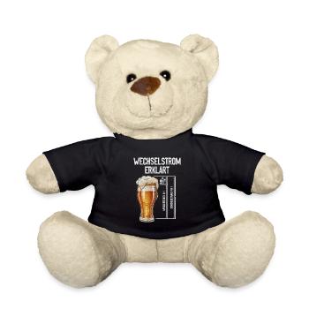 Wechselstrom erklärt Bier Elektriker Technik - Teddy - Schwarz - Vorne