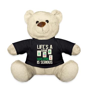 Mahjong Mah Jong Chinesisches Spiel Mah Jongg - Teddy - Schwarz - Vorne