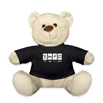 Mahjong Mah Jong Chinesisches Spiel Mah Jongg - Teddy - Schwarz - Vorne