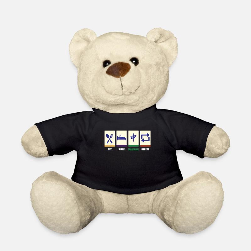Mahjong Mah Jong Chinesisches Spiel Mah Jongg - Teddy - Schwarz