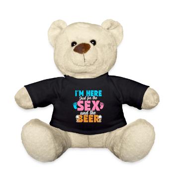 I'm just here for the beer - Teddy Bear - black - Front