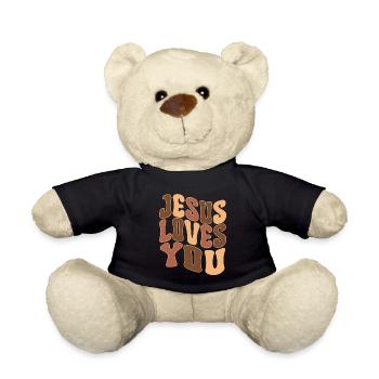 African American Christ Jesus Black Women - Teddy Bear - black - Front