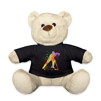 Ice Hockey Players Boys Ice Hockey - Teddy Bear - black - Front