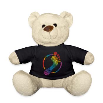 rainbow footprint rainbow footprint - Teddy Bear - black - Front
