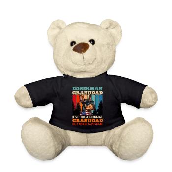 DOBERMAN GRANDDAD JUST LIKE A NORMAL GRANDDAD - Teddy Bear - black - Front