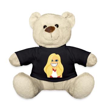 Blonde Frau verliebt - Teddy - Schwarz - Vorne