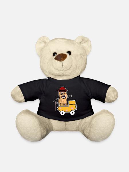 Erdnuss Opa Baby Geburt Familie Nuss Großvater - Teddy - Schwarz