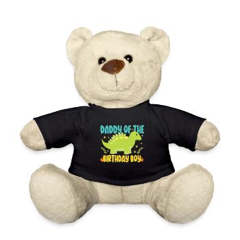 Dad Dinosaur Family Matching Birthday Party - Teddy - Schwarz - Vorne
