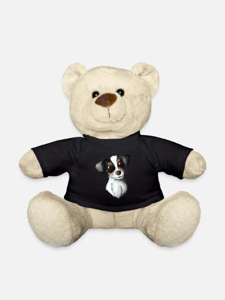Jack Russell Pattern 3 - Teddy Bear - black