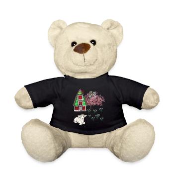 Happy Easter Lamb Schaff Easter Nature Spring - Teddy Bear - black - Front