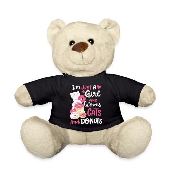 Donut und Katzenliebhaber - Teddy - Schwarz - Vorne