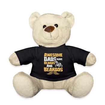 Funny bearded dragon dad - Teddy Bear - black - Front