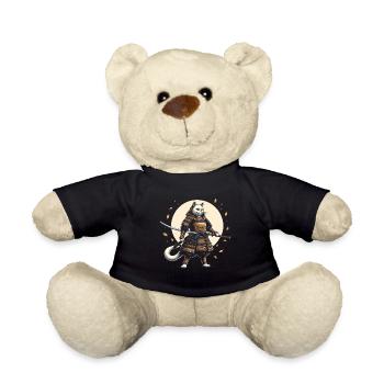 Japanische Samurai -Katzenkrieger Retro Ninja - Teddy - Schwarz - Vorne