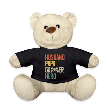 Husband Gaming Gamer Video Games Men - Teddy Bear - black - Front