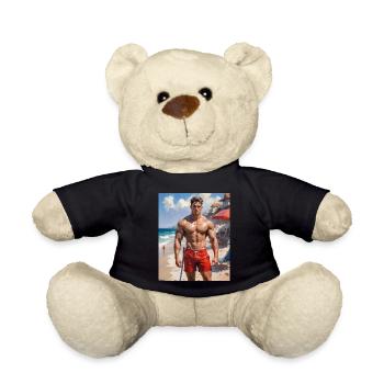 Beaux hommes au corps musclé – sauveteur - Nounours - noir - Devant