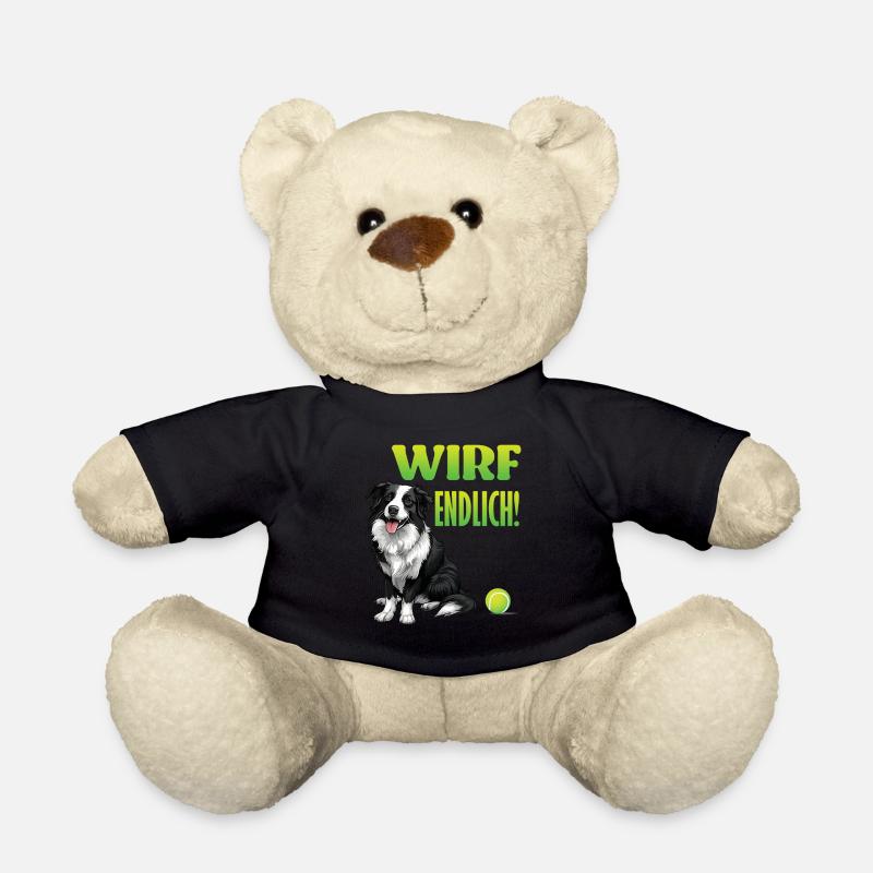 Border Collie WIRF ENDLICH Lustiges Border Collie - Teddy - Schwarz