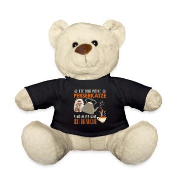 TEE UND MEINE PERSERKATZE ALLES WAS ICH BRAUCH - Teddy - Schwarz - Vorne