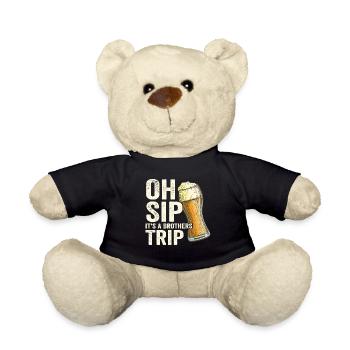 Geschwister Oh Sip Its A Brothers Trip - Teddy Bear - black - Front