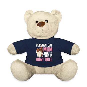 Persian Cat Mom That's How I Roll Cat Mam - Teddy Bear - french navy - Front