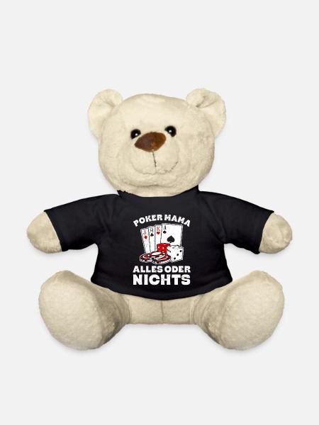 POKER MAMA ALLES ODER NICHTS Lustiges Poker - Teddy - Schwarz