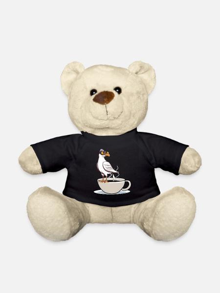 Maritim Möwe Kaffeetasse Kaffee weiß schwarz - Teddybjørn - sort