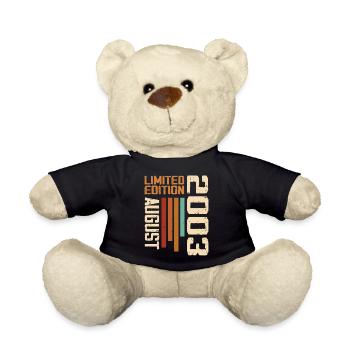 August 2003 Birthday Gift August 2003 August - Teddy Bear - black - Front