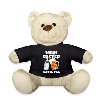 First Father's Day Soon Dad 1st Father's Day Future - Teddy Bear - black - Front
