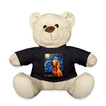 Bluthund Hund Sternennacht Gemälde - Teddy - Schwarz - Vorne