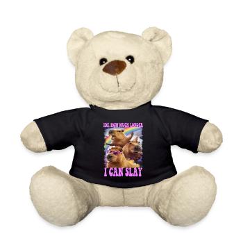 Capybara lustiges Meme-Shirt - Teddy - Schwarz - Vorne