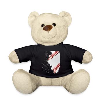 Illinois (United States) | real baseball | Map Script - Teddy Bear - black - Front