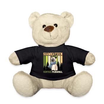 SIAMESE CAT SERVICE STAFF Siamese cat owner - Teddy Bear - black - Front