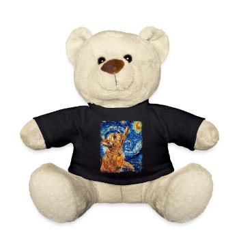 Bruxelles Griffon Chien Nuit étoilée Peinture - Nounours - noir - Devant