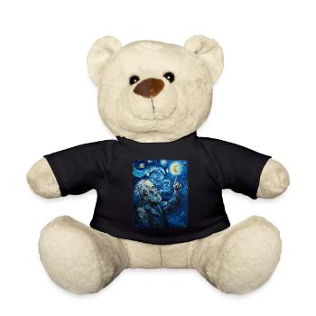 Karl Marx Kommunismus Kommunist Sternennacht Gemäl - Teddy - Schwarz - Vorne